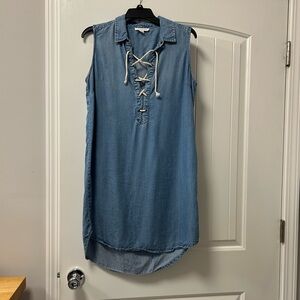Sleeveless Blue Denim Dress
